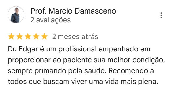 Depoimento Google Dr. Edgar Oliveira Sarmento