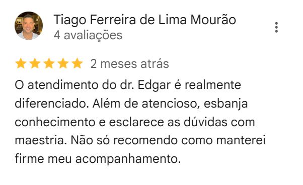 Depoimento Google Dr. Edgar Oliveira Sarmento