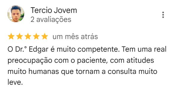 Depoimento Google Dr. Edgar Oliveira Sarmento